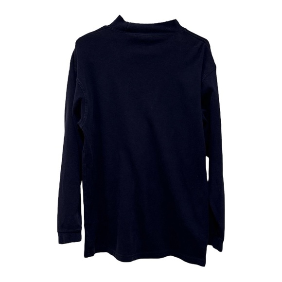 Pendleton Cotton Mock Turtle Neck Long Sleeve Men's Navy Blue Size Medium - Picture 2 of 3
